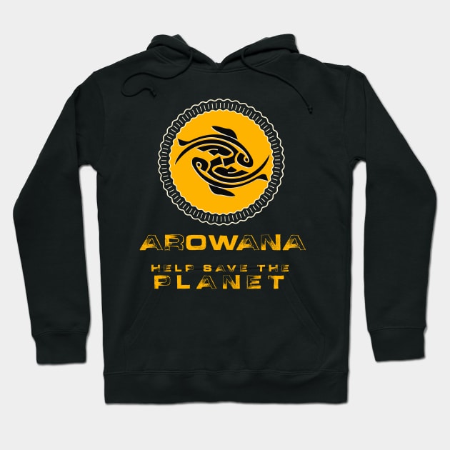 Arowana Asian Dragon Fish / Help Save the Planet Hoodie by Naumovski